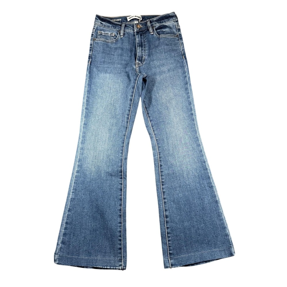DKNY Jeans Williamsburg High Rise Flare Jeans Womens 26P Blue Stretch Denim
